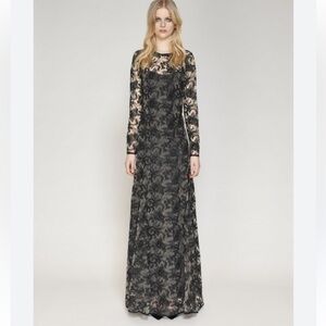 NWT Space Style Concept Floral Lace Mermaid Gown Size EU 44